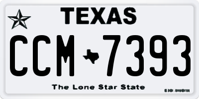 TX license plate CCM7393