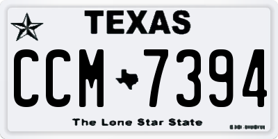 TX license plate CCM7394