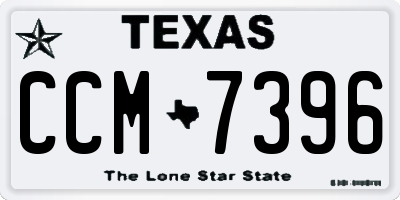 TX license plate CCM7396