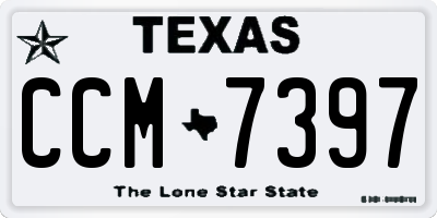 TX license plate CCM7397