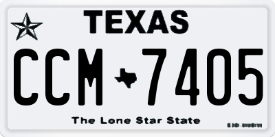 TX license plate CCM7405