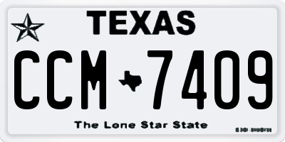 TX license plate CCM7409