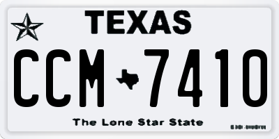 TX license plate CCM7410