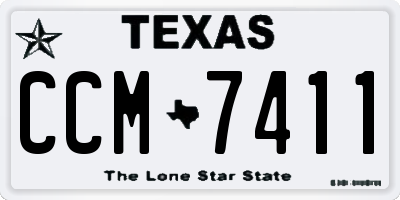 TX license plate CCM7411