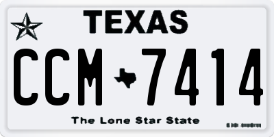 TX license plate CCM7414