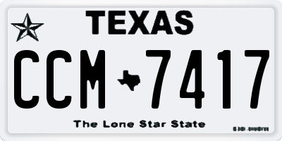 TX license plate CCM7417