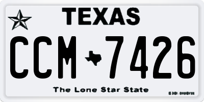 TX license plate CCM7426