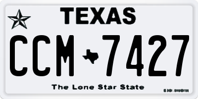 TX license plate CCM7427