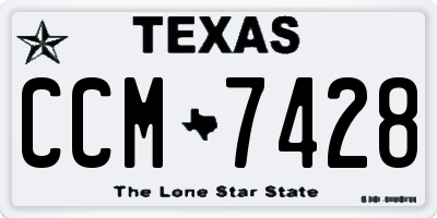TX license plate CCM7428