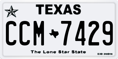 TX license plate CCM7429