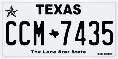 TX license plate CCM7435