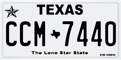 TX license plate CCM7440