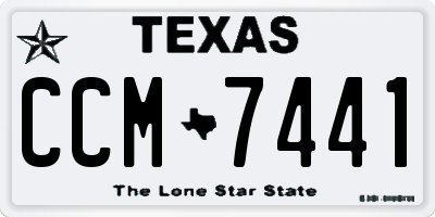 TX license plate CCM7441