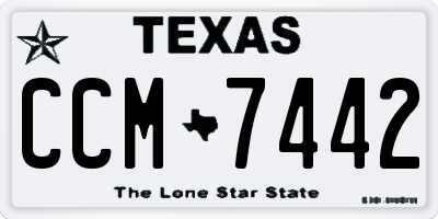 TX license plate CCM7442