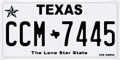 TX license plate CCM7445