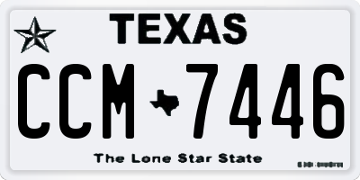 TX license plate CCM7446