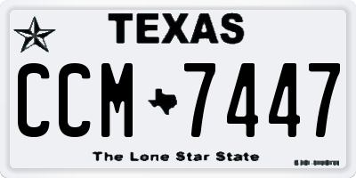 TX license plate CCM7447