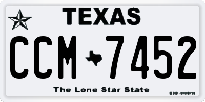 TX license plate CCM7452