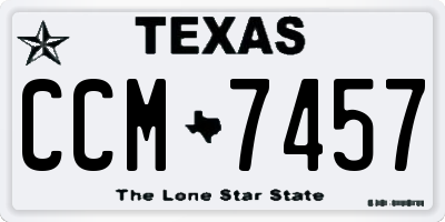 TX license plate CCM7457