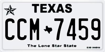 TX license plate CCM7459