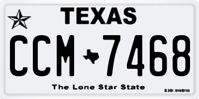 TX license plate CCM7468