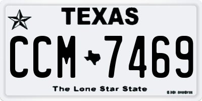 TX license plate CCM7469