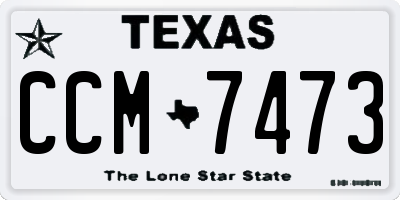TX license plate CCM7473