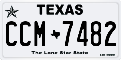 TX license plate CCM7482