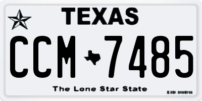 TX license plate CCM7485