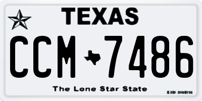 TX license plate CCM7486