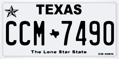 TX license plate CCM7490
