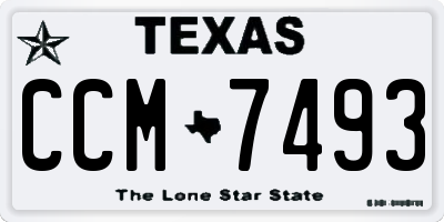 TX license plate CCM7493
