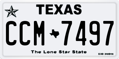 TX license plate CCM7497