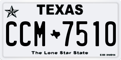 TX license plate CCM7510