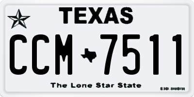 TX license plate CCM7511