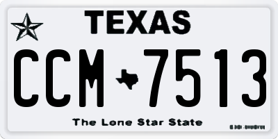 TX license plate CCM7513