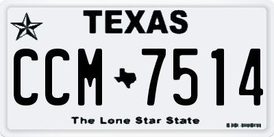 TX license plate CCM7514