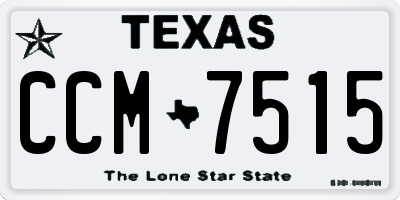 TX license plate CCM7515