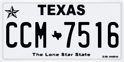 TX license plate CCM7516