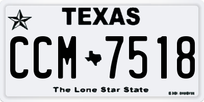 TX license plate CCM7518