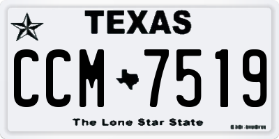 TX license plate CCM7519