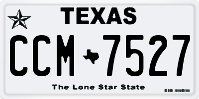 TX license plate CCM7527