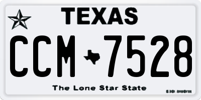 TX license plate CCM7528