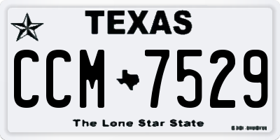 TX license plate CCM7529