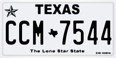 TX license plate CCM7544