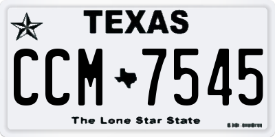 TX license plate CCM7545