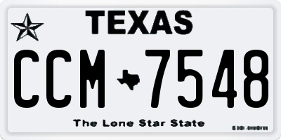 TX license plate CCM7548