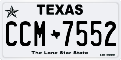 TX license plate CCM7552