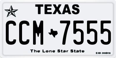 TX license plate CCM7555