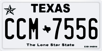 TX license plate CCM7556
